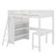 Lit mezzanine double avec bureau-107129674