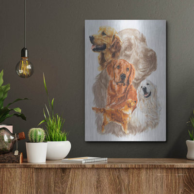 «Golden Retriever With Ghost Image» par Barbara Keith