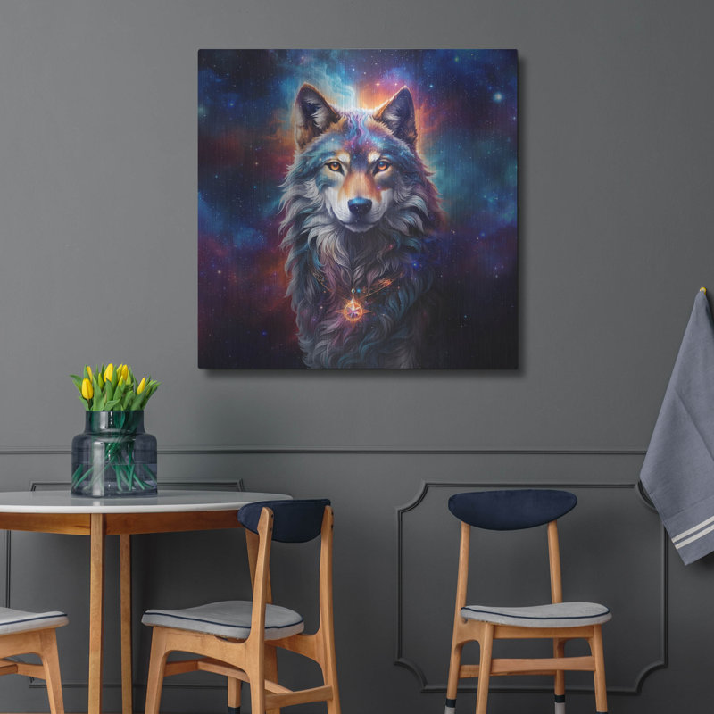 «Astral Spirit Wolf» par Cameron Gray, H 36 po x l 36 po