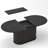 55.11"-70.86" Extendable Dining Table, With Striped Legs For Living Room & Kitchen(Black)-1065570436-1065570432