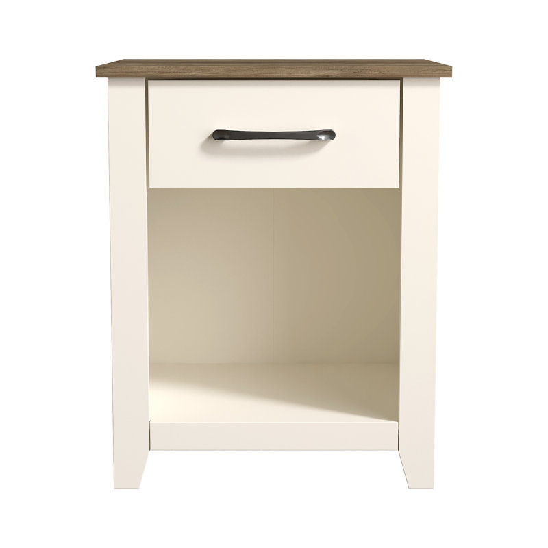 Table de chevet 1 tiroir Walter, Beige/brun