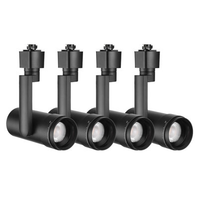 Têtes de lumière à DEL 15 W à 5 intensités, faisceau de 24 à 60 °, rail de type H, noir mat