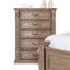 Mobilier de chambre à coucher de style transitionnel avec finition de dentil de style transitionnel 1 pièce