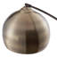 Perlis 68" Arc Floor Lamp with Bell Metal Shade and Solid Marble Base – Antique Brass Shade / Black Marble Base-1656400007