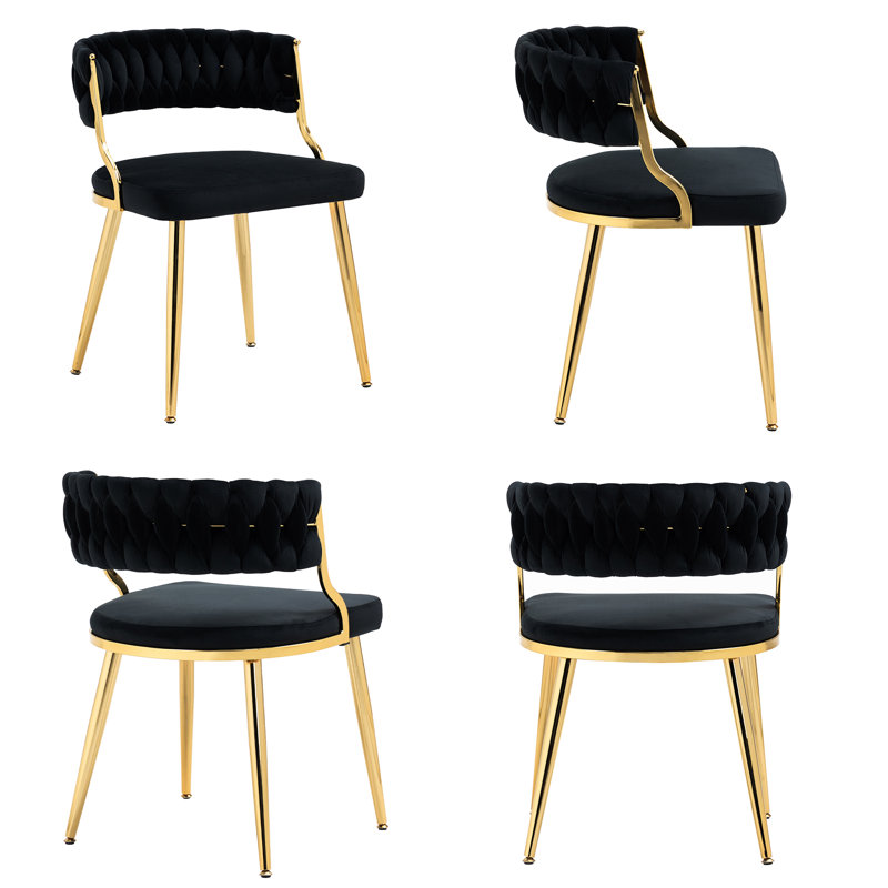 Christal Upholstery Dining Chair, Black