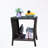 Square shape Coffee Table with tempered glass and shelf