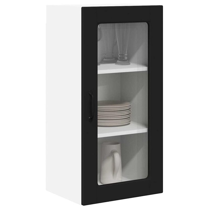 Vidaxl Kitchen Cabinet Brown Oak 40 X 31 X 80 Cm Engineered Wood, Black
