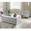 Table de bout carrée Hymir Glam avec plateau en verre miroitant en faux cristaux ronds