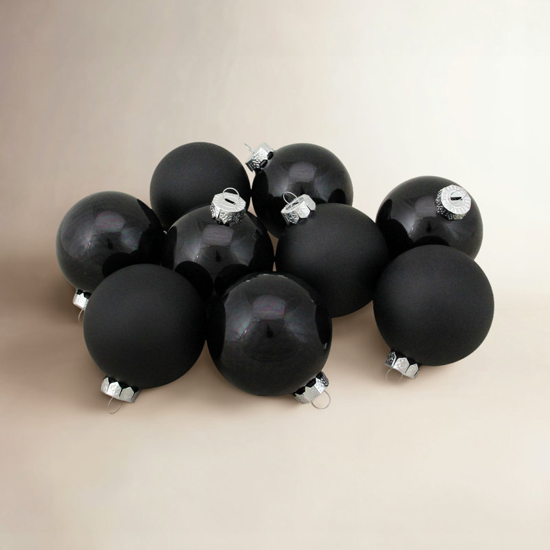 Ornement boule de Noël en verre, Noir