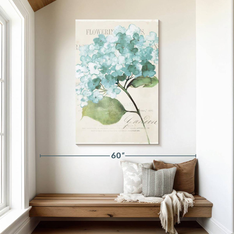 Harnek antique floral I bleu rétro, H 48 po x l 32 po