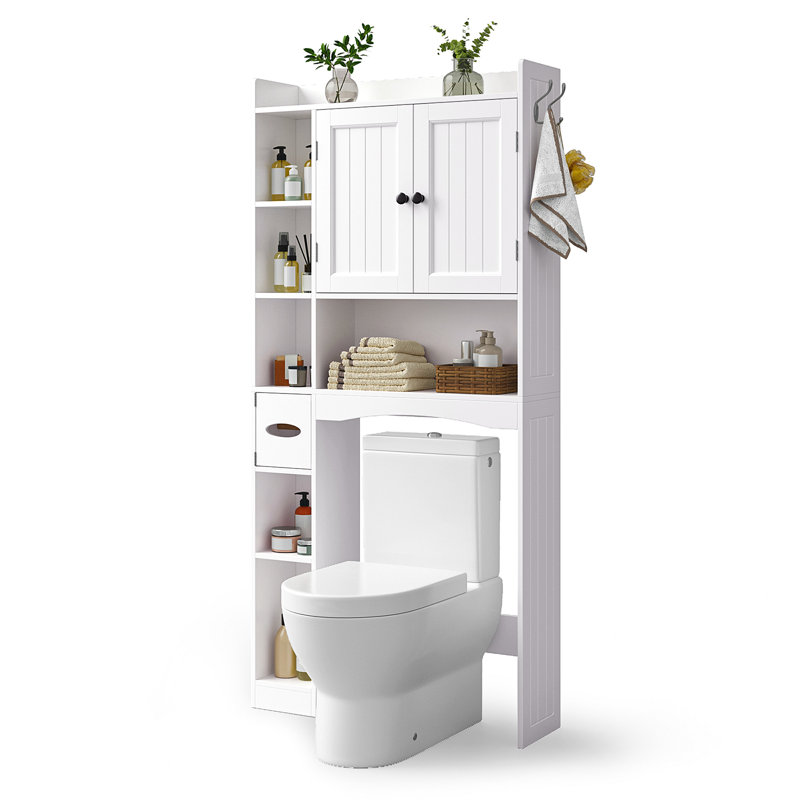 31'' W x 66'' H  Adjustable Freestanding Over The Toilet Storage, White