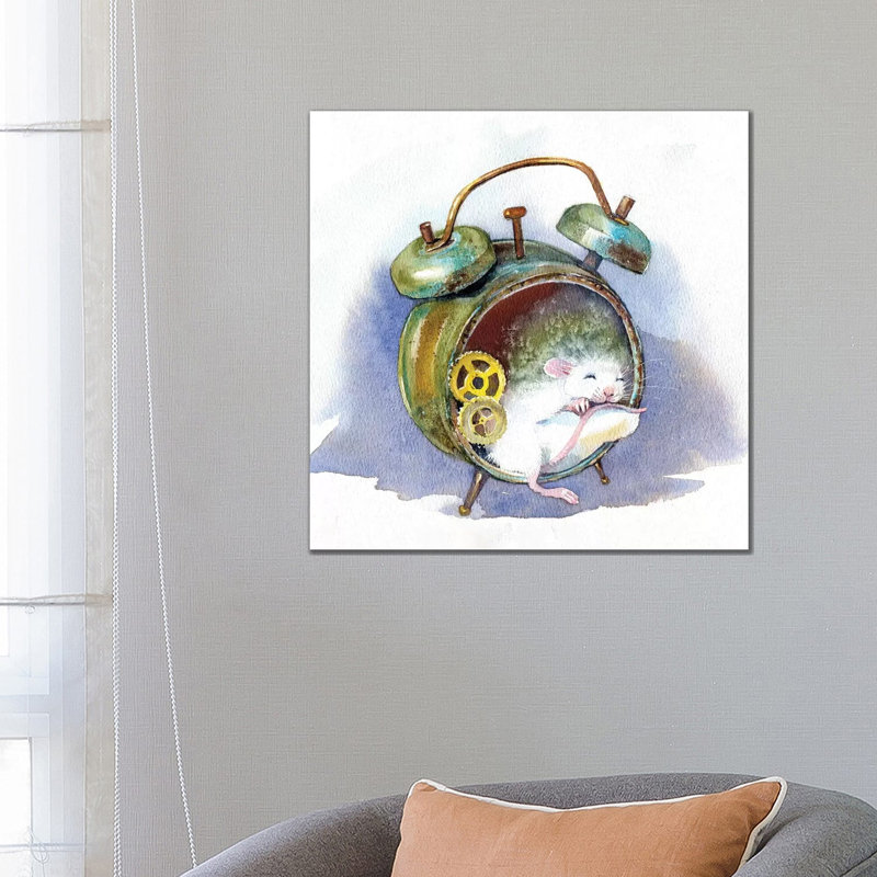 White Mouse by Marina Ignatova - Wrapped Canvas Print, 66.04 cm H x 66.04 cm W x 1.91 cm D