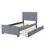 Lit simple en velours gris avec lit gigogne intégré-804330064-804330065