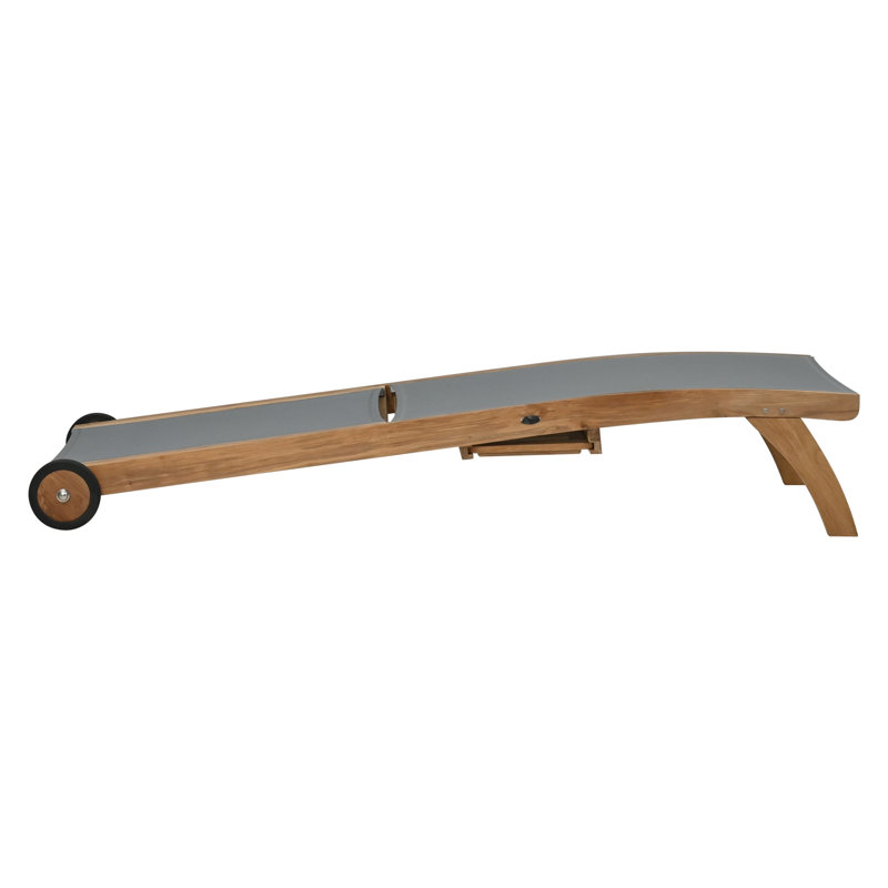 Parmele Outdoor Teak Chaise Lounge
