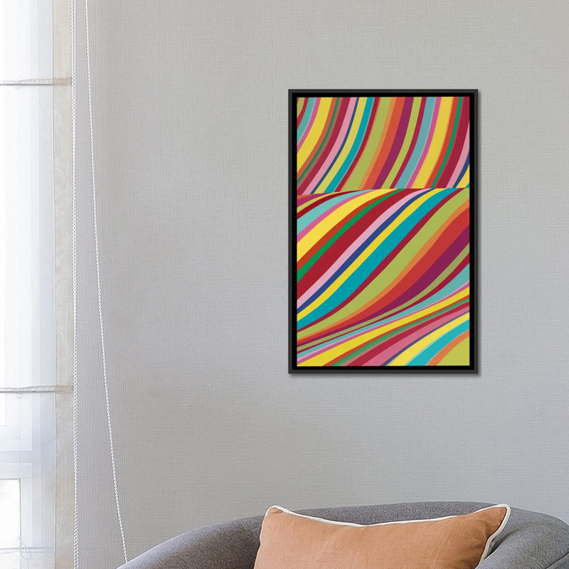 « joyride », impression sur toile, H 26 po x l 18 po x P 1,5 po, Toile avec cadre noir, Pas de tapis
