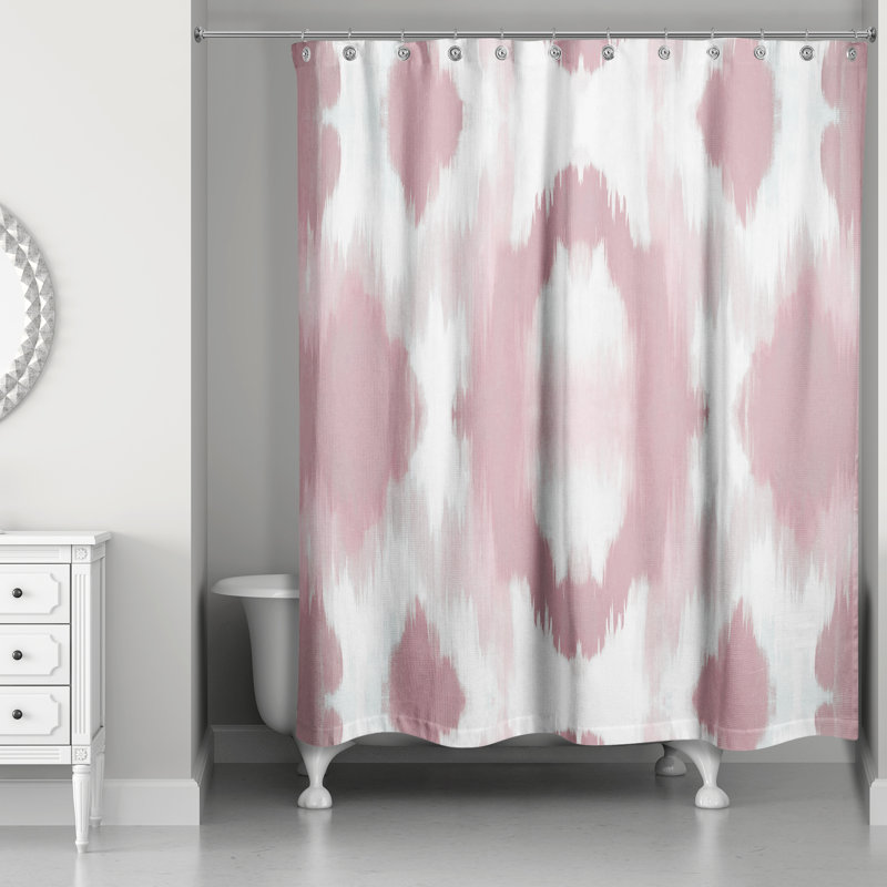 Abstract Shower Curtain, Pink