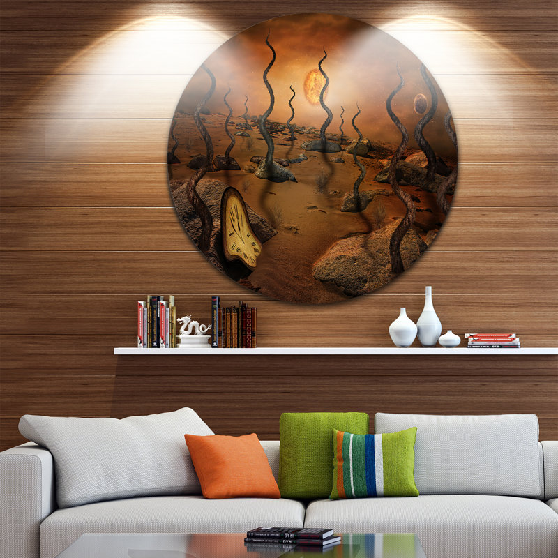 « look to future », reproduction d’impression sur métal, H 38 po x l 38 po x P 1 po