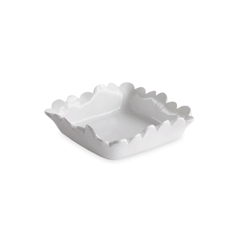 VIDA Colette Beverage Napkin Holder (White), 1.5" H x 9" W x 8.75" D