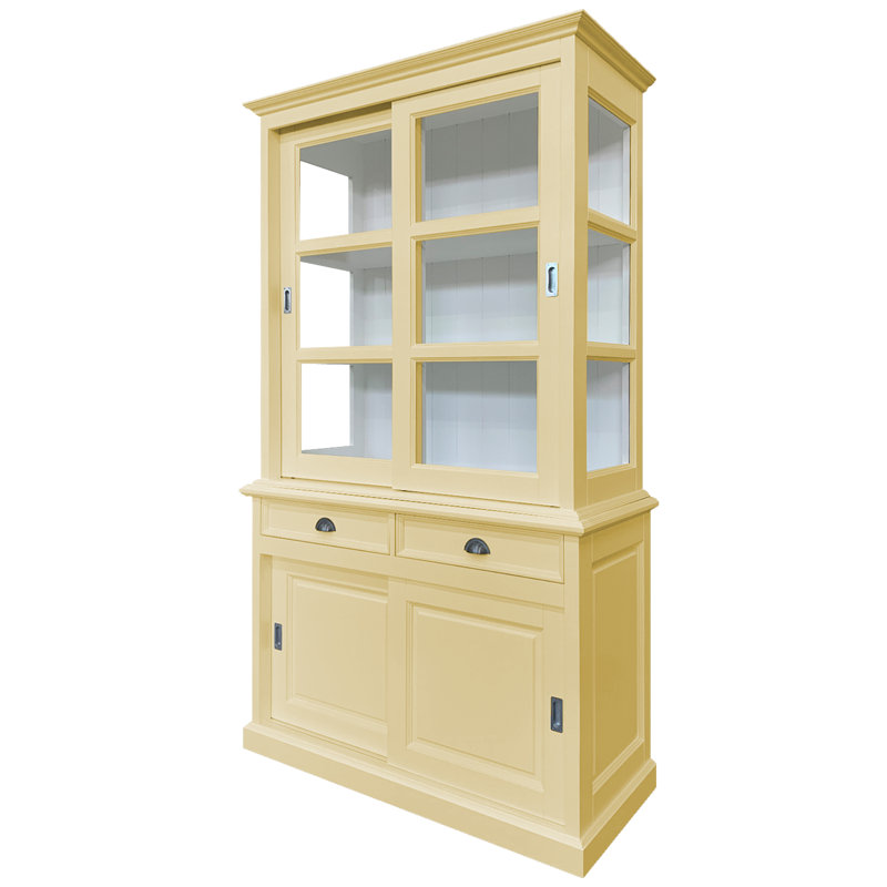 Babetta 125 cm W Display Cabinet, Light Ivory