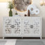 Buffet rétro à 4 portes avec poignées en métal, table buffet-144326037