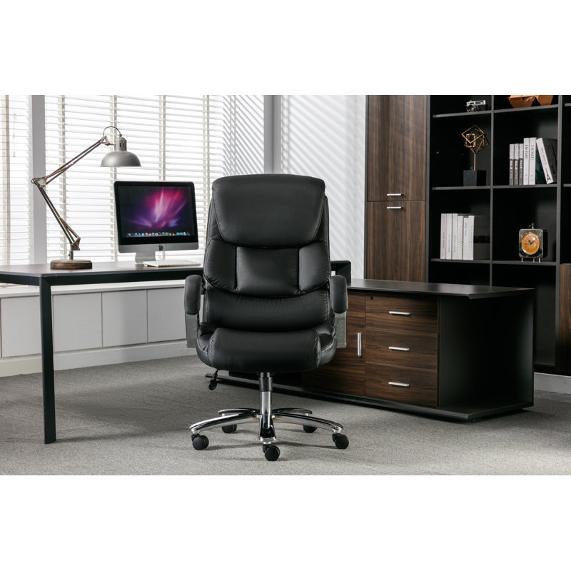 Chaise de bureau en simili cuir Kurys