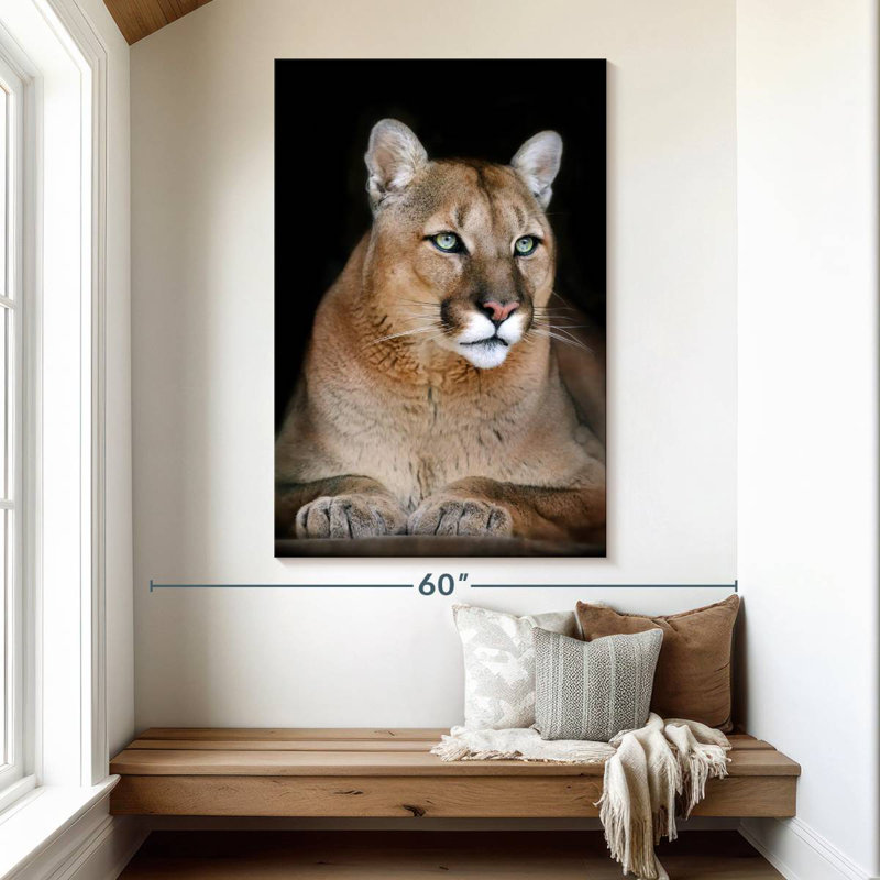 Chat sauvage majestueux Brampt, H 51 po x l 34 po
