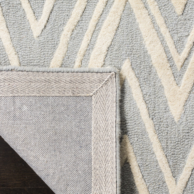 Sherborne Chevron Wool Hand Woven Area Rug, Runner 76 x 244 cm