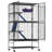 64.6" Metal Small Animal Cage 4-Tier Rolling Ferret Cage with Tray 3 Ramps