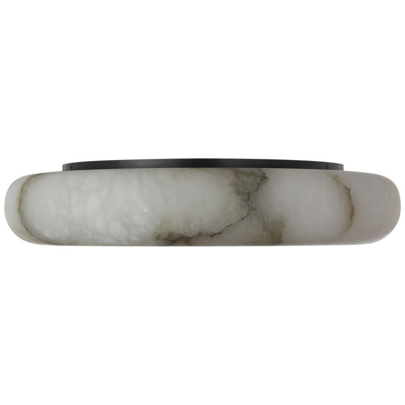 Kelly Wearstler Formosa 22" Flush Mount, Alabaster/Bronze