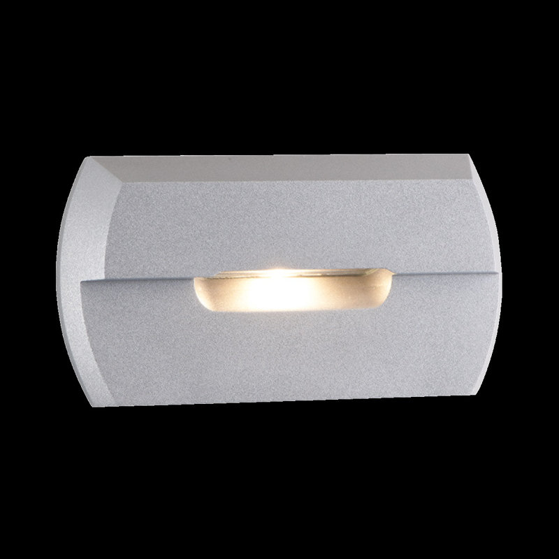 Integrated LED Step Light, Silver Metallic, 2700K