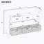 Commode de rangement avec 3 tiroirs et paniers tissés-1277229334