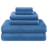 Ensemble de serviettes 6 pièces 100 % coton à séchage rapide