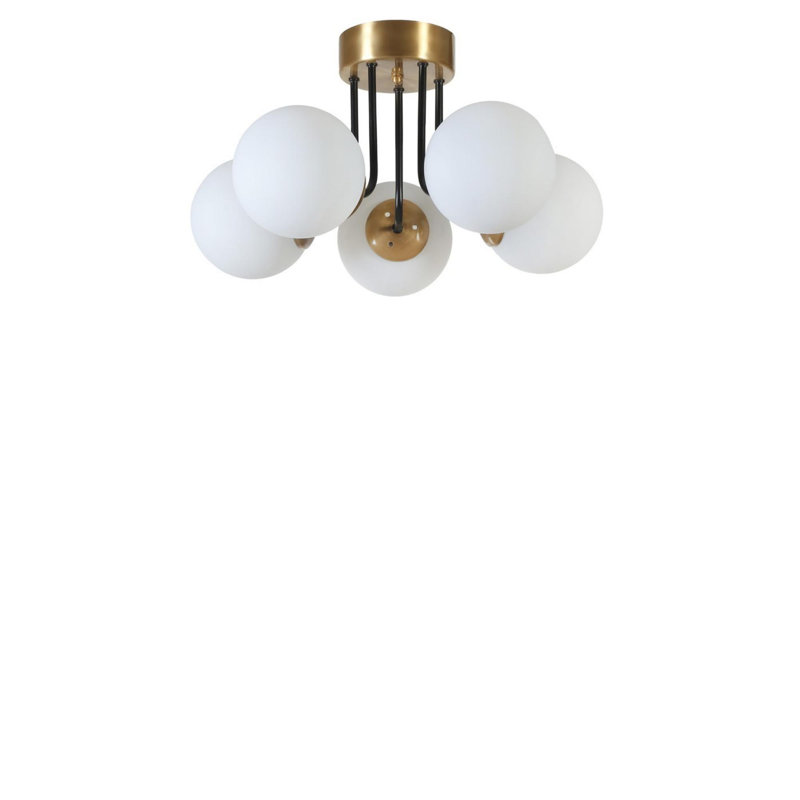 Chandle Chandelier, Gold/White