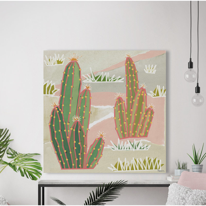 Cactus Fields by Parvez Taj - Print on Canvas, 40" H x 40" W x 1.5" D