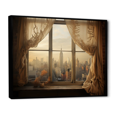 Vintagenyc Urbanscape Window View I - New York City Wall Art