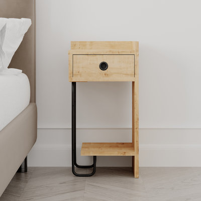 Jan Versatile Modern Bedside Table with Drawer and Open Shelf