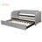 Twin-Size Gray Velvet Upholstered Daybed with Pop-Up Trundle-1877398785