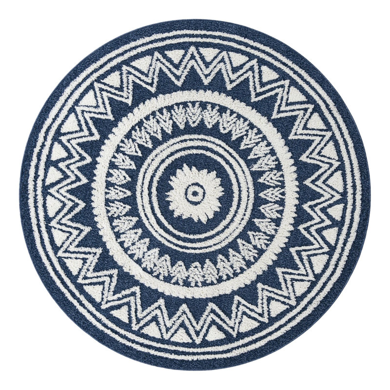 Matsue Geometric Indoor Rug, Round 7'10"