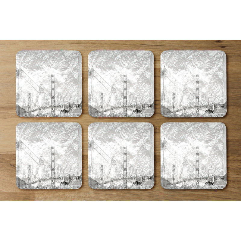 Square 6 Piece Coaster Set