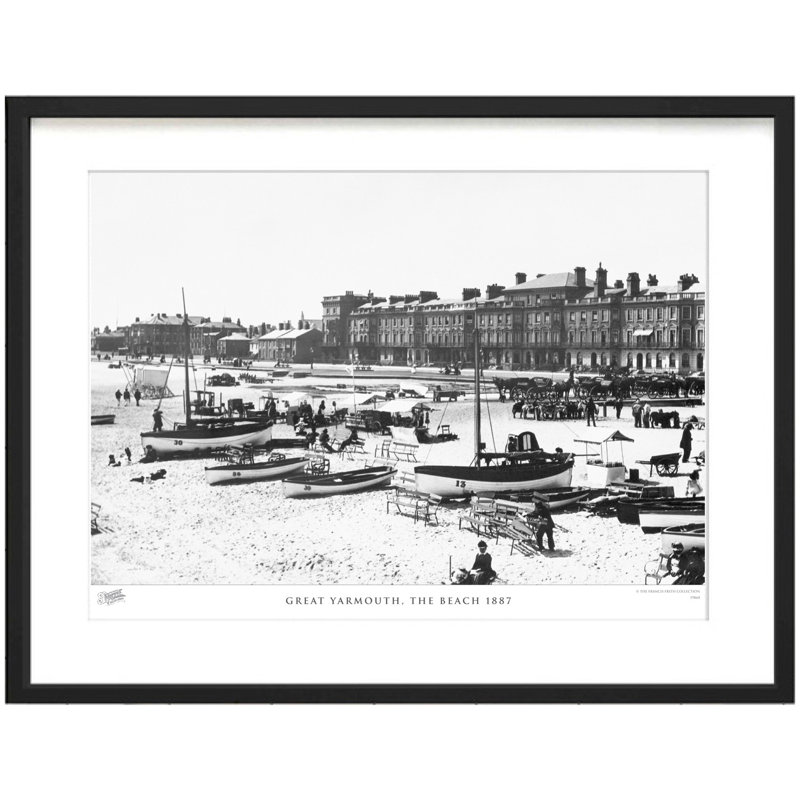 Great Yarmouth, The Beach 1887 by Francis Frith - Single Picture Frame Print, 28cm H x 36cm W x 2.3cm D