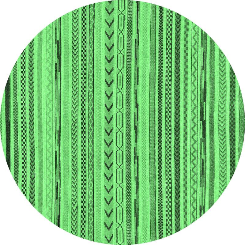 Kendallynn Washable Geometric Indoor Rug, Round 3'