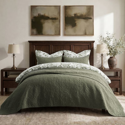Paisley 100% Cotton Quilt Set 3 Pieces