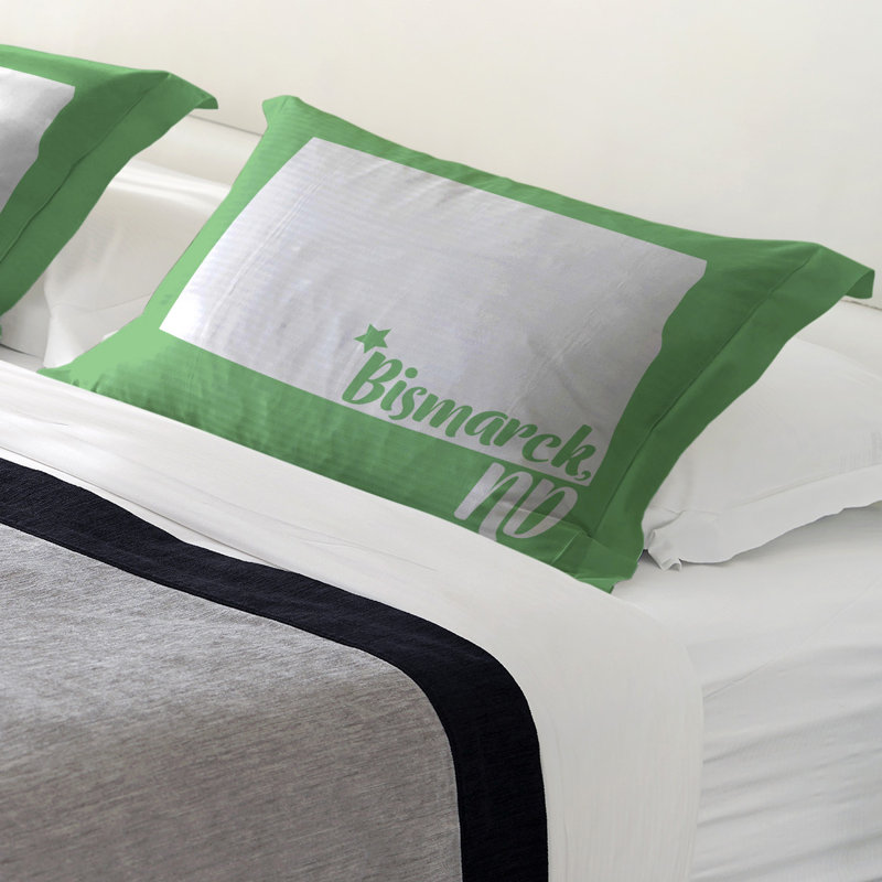 Polyester Sham Set, Microfiber, King, Green