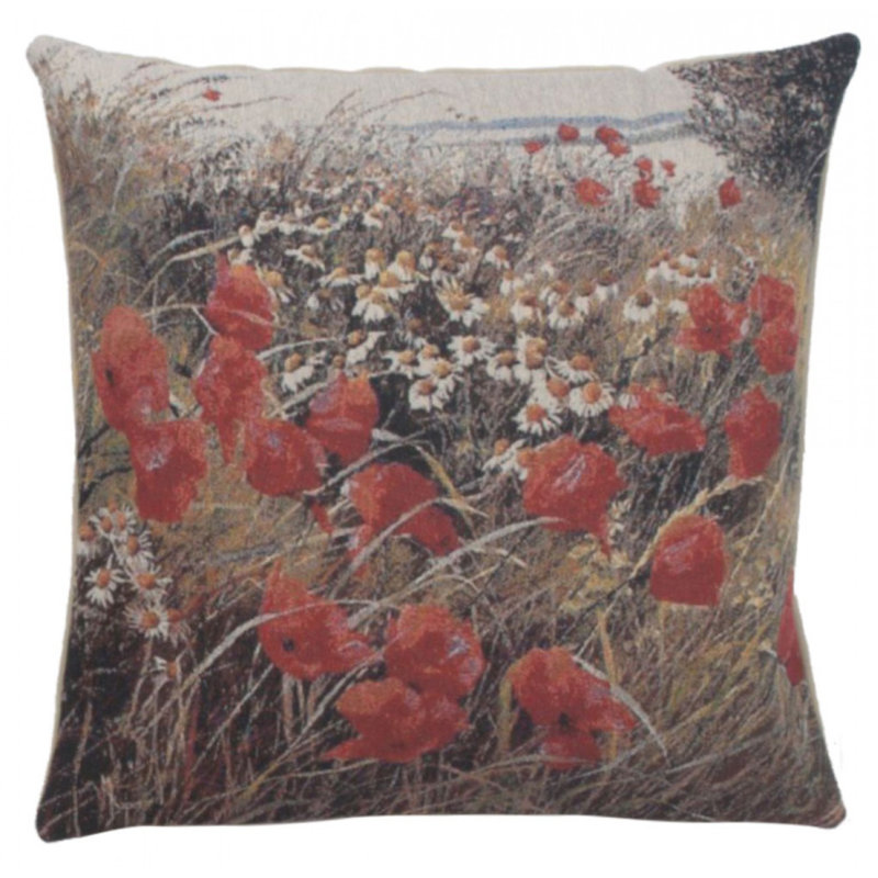 Floral Cotton Blend Pillow Cover