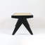 Banc en bois massif et bois de canne Pierre Jeanneret-1546980622