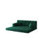 Lit confortable convertible de 78,8 pouces avec plancher de bloc de pudding modulaire - debout pour le salon et la chambre à coucher, tissu en velours côtelé lavable amovible, profondeur d'assise de 70 cm, formes variables, trois