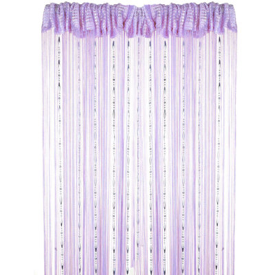 Panneau de rideau simple semi-diaphane avec passe-tringle Dharshini