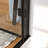 36'' W x 72'' H Frameless Hinged Shower Door with Clear Glass in Matte Black Finish