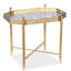 Pewter Octagon Tray with Gold Table-1690664571