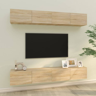 vidaXL Wall TV Cabinets HiFi Cabinet Media Living Wall Unit Multi Colors